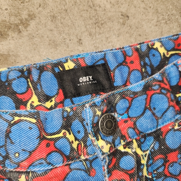 Obey Graphic Denim Pants 👖 - Picture 6 of 11